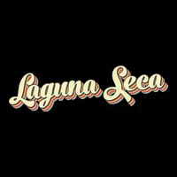 Laguna Seca Retro Art Baseball Font Vintage Button