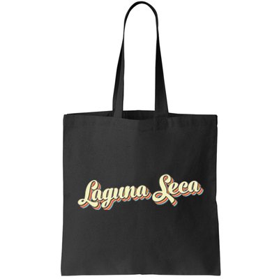 Laguna Seca Retro Art Baseball Font Vintage Tote Bag