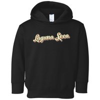 Laguna Seca Retro Art Baseball Font Vintage Toddler Hoodie