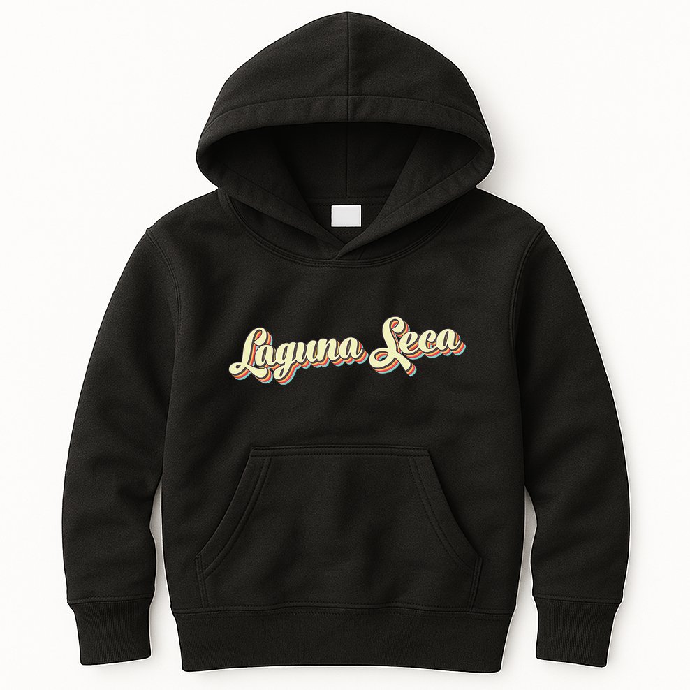 Laguna Seca Retro Art Baseball Font Vintage Kids Hoodie