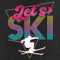 LetS Ski Retro 80s Skiing Party Outfit 90s Skier Costume 7 Panel Mesh Trucker Snapback Hat