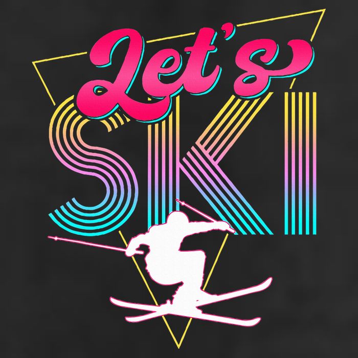 LetS Ski Retro 80s Skiing Party Outfit 90s Skier Costume 7 Panel Mesh Trucker Snapback Hat