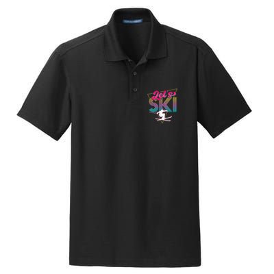 LetS Ski Retro 80s Skiing Party Outfit 90s Skier Costume Dry Zone Grid Polo