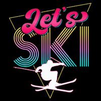 LetS Ski Retro 80s Skiing Party Outfit 90s Skier Costume Toddler T-Shirt