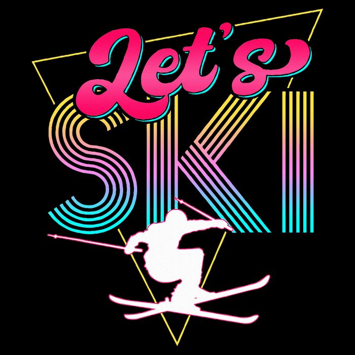 LetS Ski Retro 80s Skiing Party Outfit 90s Skier Costume Toddler T-Shirt