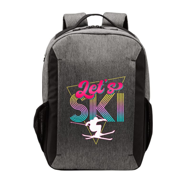 LetS Ski Retro 80s Skiing Party Outfit 90s Skier Costume Vector Backpack
