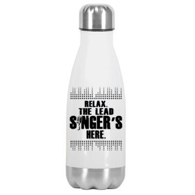 Lead Singer Relax Funny Singer Singing Gift Idea Stainless Steel Insulated Water Bottle