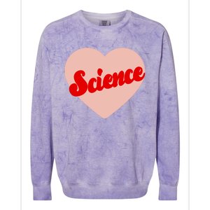 Love Science Retro Heart Colorblast Crewneck Sweatshirt