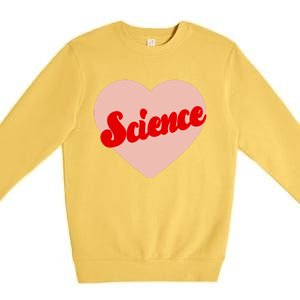 Love Science Retro Heart Premium Crewneck Sweatshirt