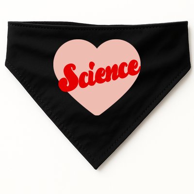 Love Science Retro Heart USA-Made Doggie Bandana
