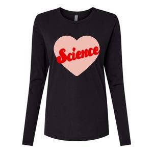 Love Science Retro Heart Womens Cotton Relaxed Long Sleeve T-Shirt