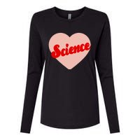 Love Science Retro Heart Womens Cotton Relaxed Long Sleeve T-Shirt