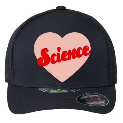 Love Science Retro Heart Flexfit Unipanel Trucker Cap