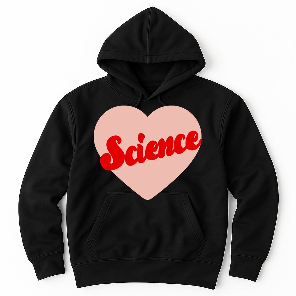 Love Science Retro Heart Hoodie