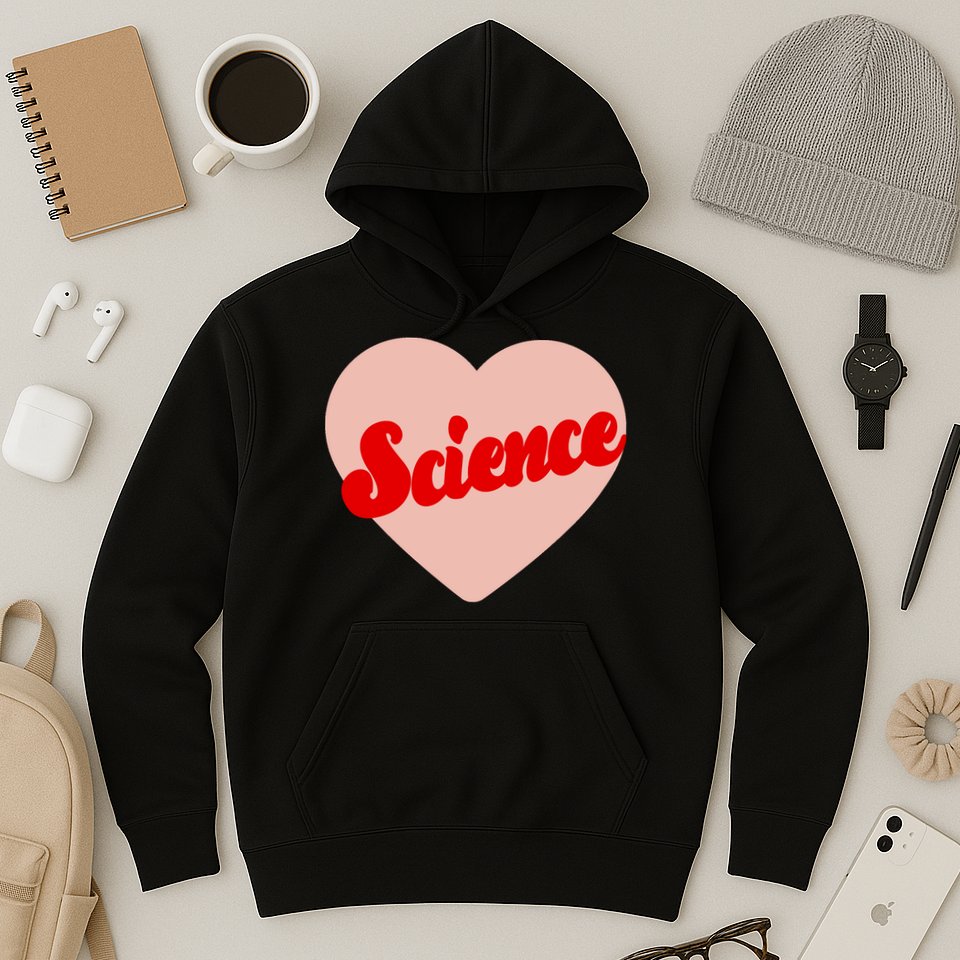 Love Science Retro Heart Hoodie