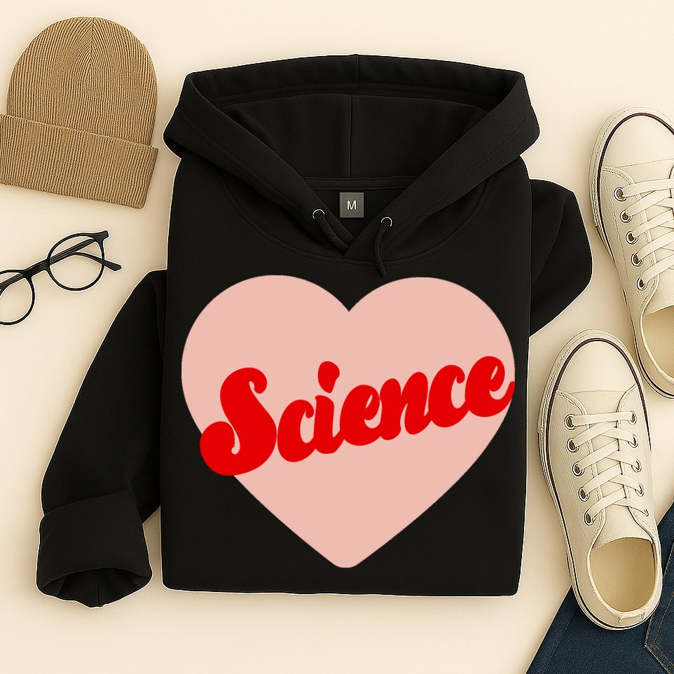 Love Science Retro Heart Hoodie