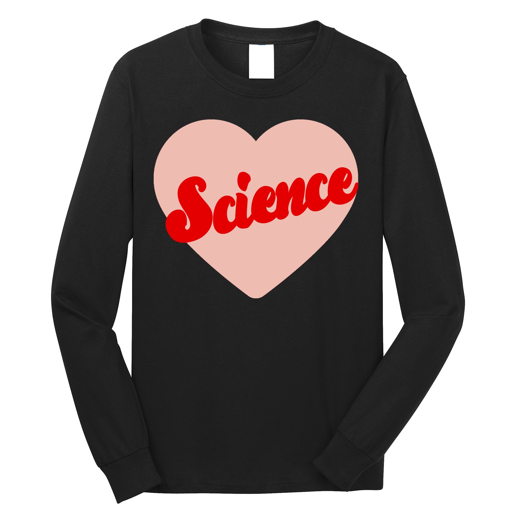 Love Science Retro Heart Long Sleeve Shirt