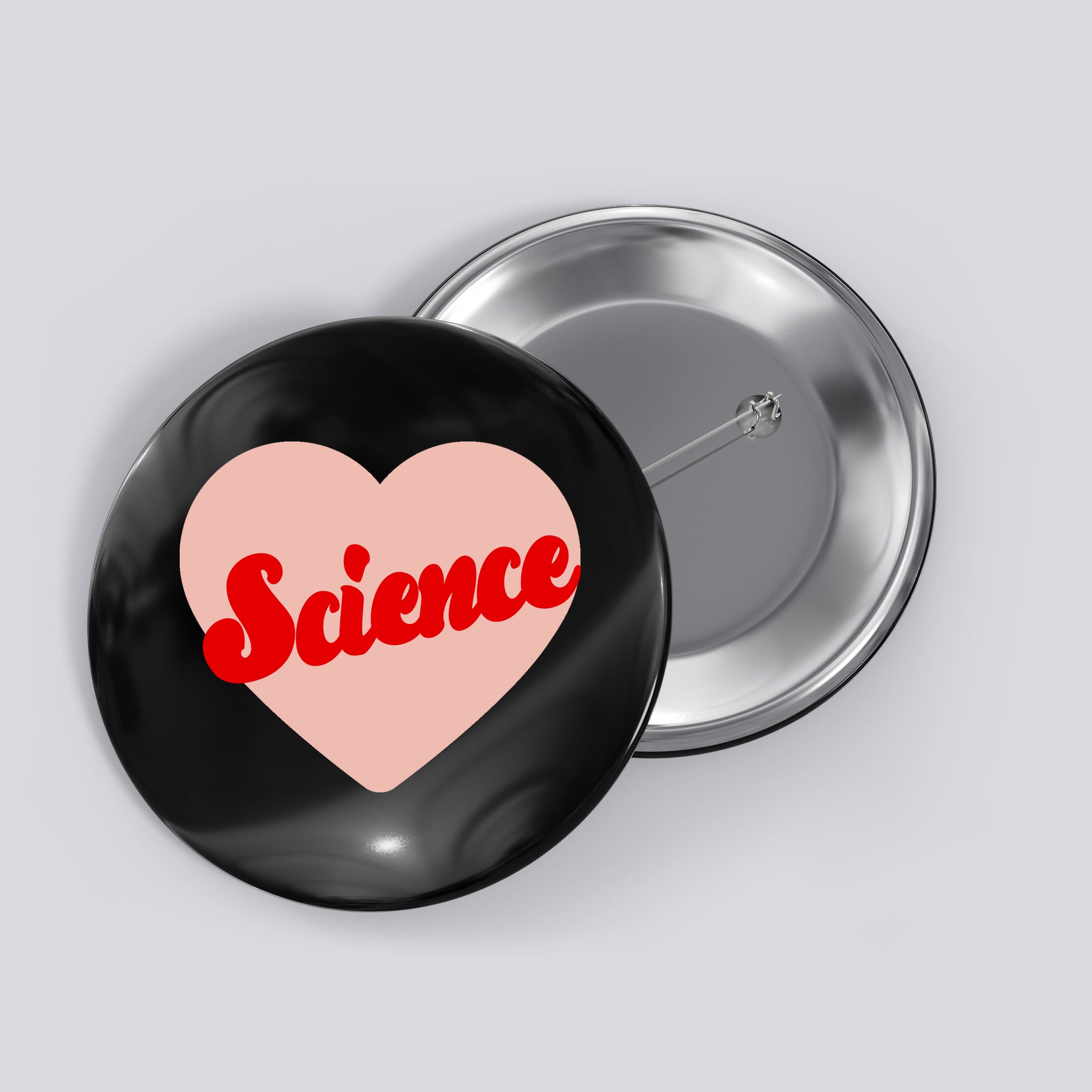 Love Science Retro Heart Button