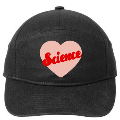 Love Science Retro Heart 7-Panel Snapback Hat