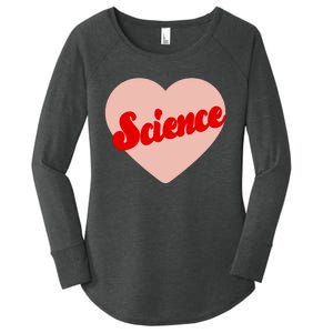 Love Science Retro Heart Women's Perfect Tri Tunic Long Sleeve Shirt