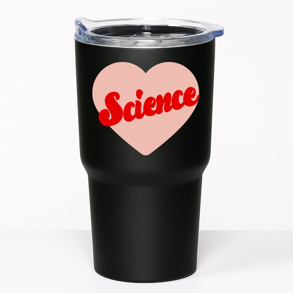 Love Science Retro Heart Tumbler