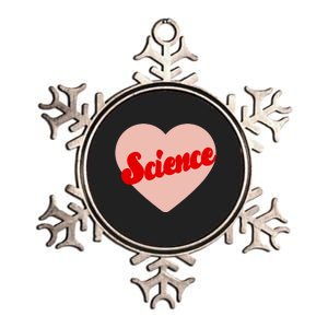 Love Science Retro Heart Metallic Star Ornament