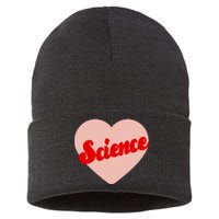 Love Science Retro Heart Sustainable Knit Beanie