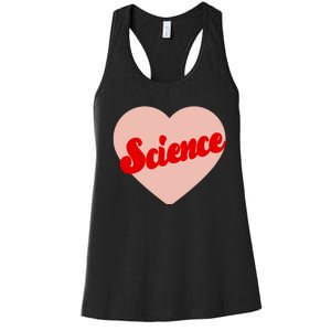 Love Science Retro Heart Women's Racerback Tank