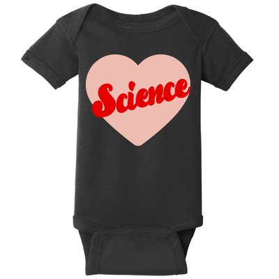 Love Science Retro Heart Baby Bodysuit