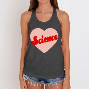 Love Science Retro Heart Women's Knotted Racerback Tank