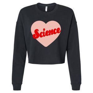 Love Science Retro Heart Cropped Pullover Crew