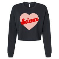 Love Science Retro Heart Cropped Pullover Crew