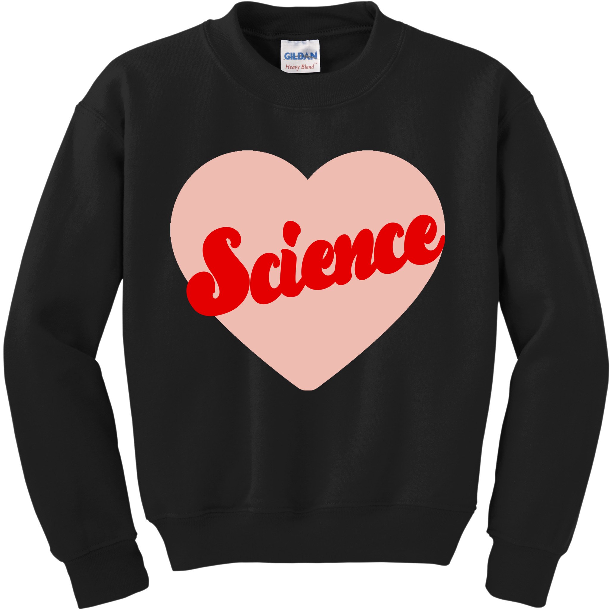 Love Science Retro Heart Kids Sweatshirt