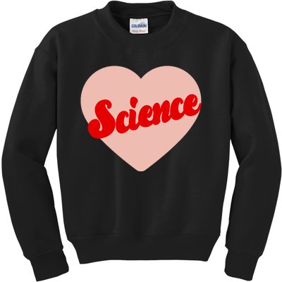 Love Science Retro Heart Kids Sweatshirt