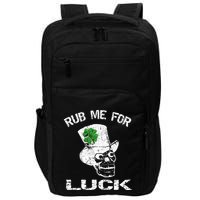 Leprechaun Scull Rub Me For Luck Gift Impact Tech Backpack