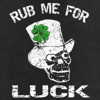 Leprechaun Scull Rub Me For Luck Gift 11oz C Handle Ceramic Mug