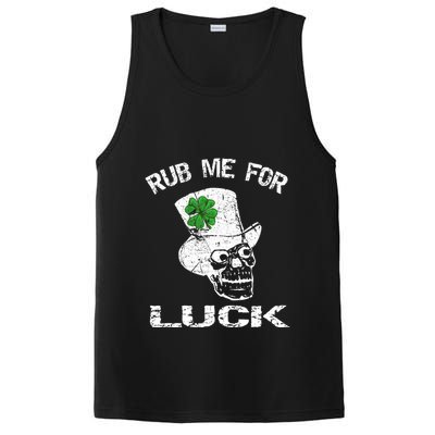 Leprechaun Scull Rub Me For Luck Gift PosiCharge Competitor Tank