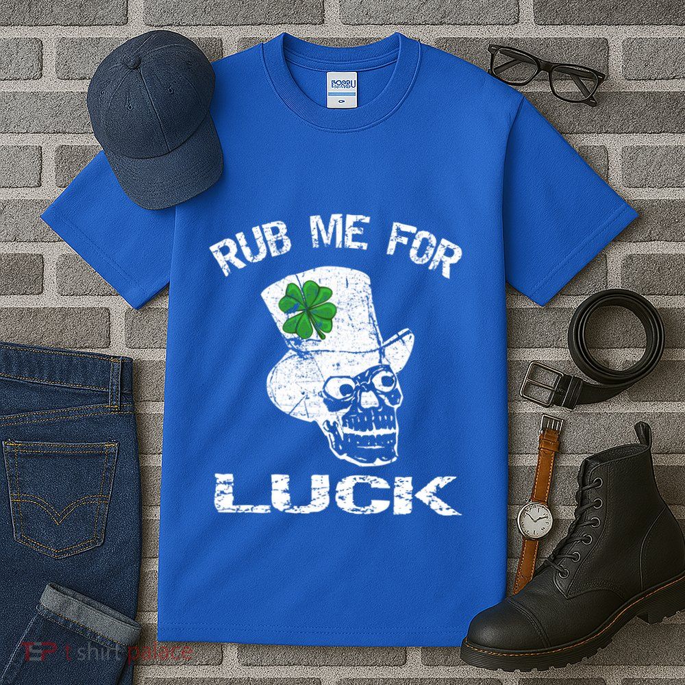 Leprechaun Scull Rub Me For Luck Gift Tall T-Shirt