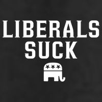 Liberals Suck Republican Party Elephant Conservatives 7 Panel Mesh Trucker Snapback Hat