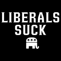 Liberals Suck Republican Party Elephant Conservatives Cooling Performance Crew T-Shirt