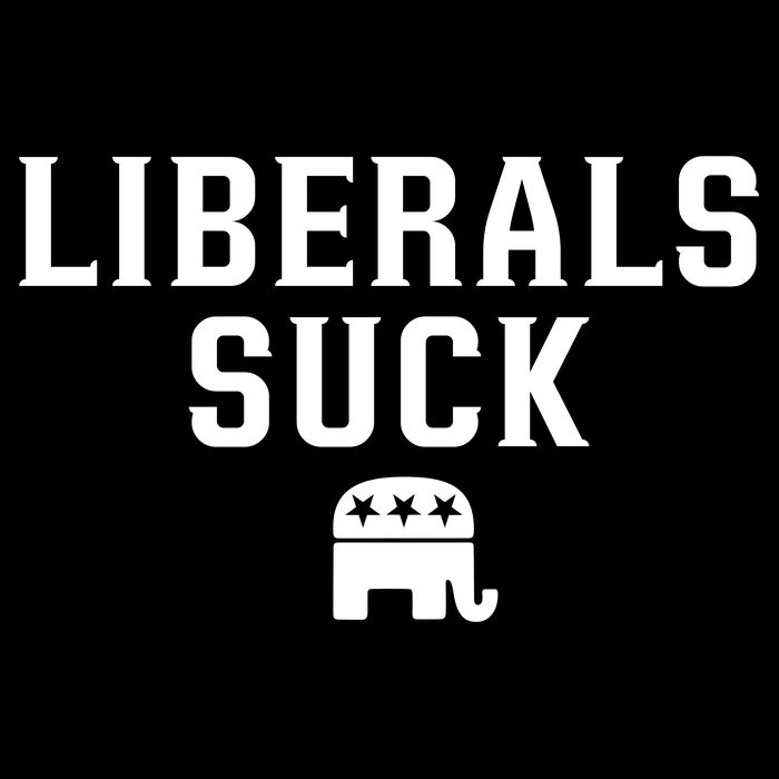Liberals Suck Republican Party Elephant Conservatives Cooling Performance Crew T-Shirt