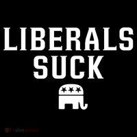 Liberals Suck Republican Party Elephant Conservatives 7-Panel Snapback Hat