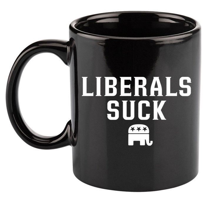 Liberals Suck Republican Party Elephant Conservatives 11oz C Handle Ceramic Mug