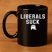 Liberals Suck Republican Party Elephant Conservatives 11oz C Handle Ceramic Mug