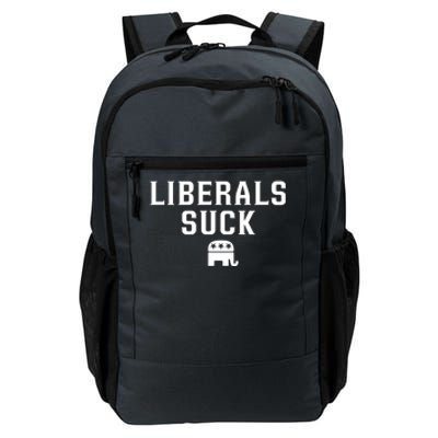 Liberals Suck Republican Party Elephant Conservatives Daily Commute Backpack