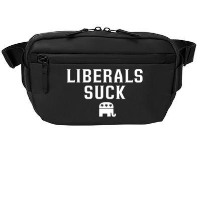 Liberals Suck Republican Party Elephant Conservatives Crossbody Pack