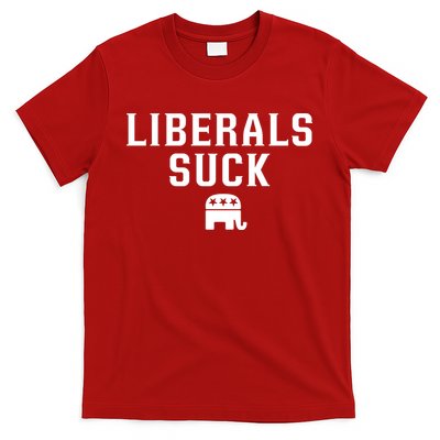 Liberals Suck Republican Party Elephant Conservatives T-Shirt