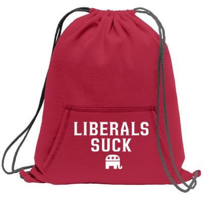 Liberals Suck Republican Party Elephant Conservatives Sweatshirt Cinch Pack Bag