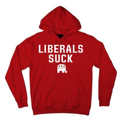 Liberals Suck Republican Party Elephant Conservatives Tall Hoodie