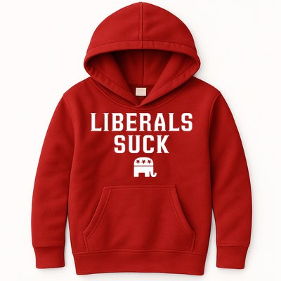 Liberals Suck Republican Party Elephant Conservatives Kids Hoodie